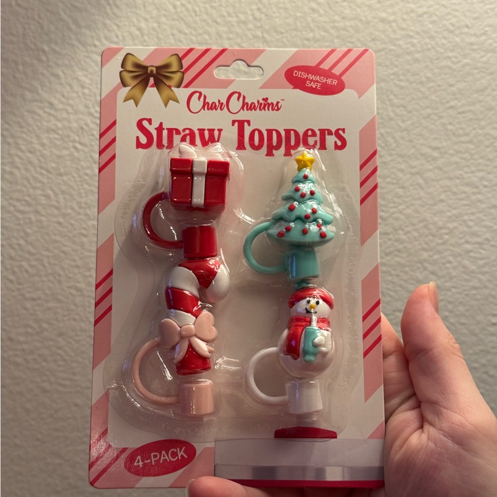 Char Charms Christmas Straw Toppers